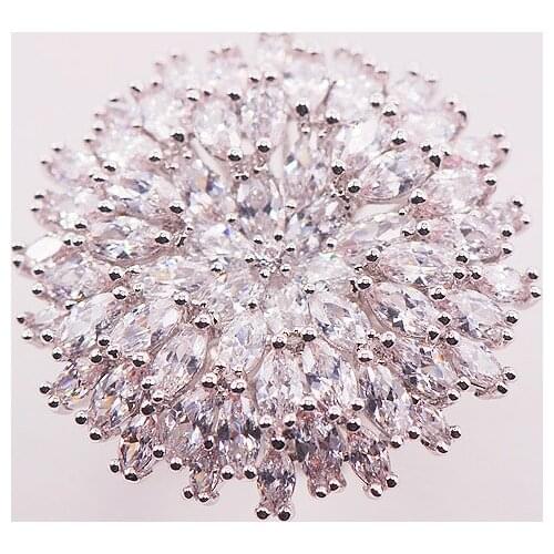 Huge White Crystal Zircon 925 Sterling Silver Woman Ring Size 7 8 9 10 11 12 F584 Fashion Wholesale Jewelry Free Shipping