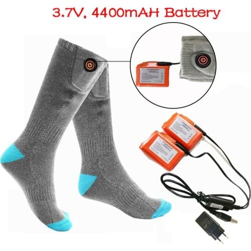 Winter Warm Heated Socks 3.7V 4400mAh Rechargable Battery Heating socks For Men and Women Skiing Hiking Hunting Cycling Riding
