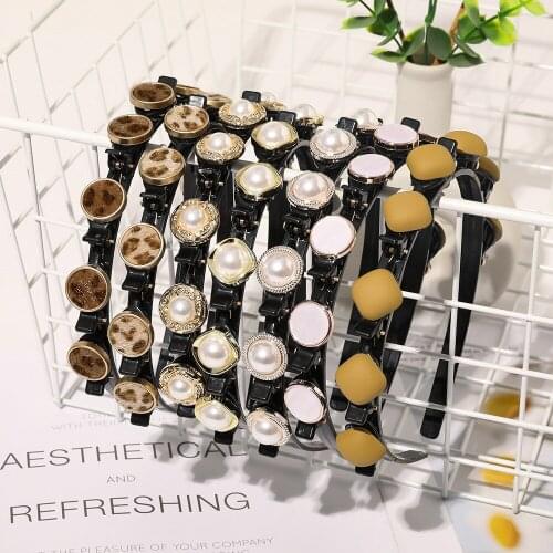 1PC Solid Multi-layer Hollow Hairpin Women Hairbands For Ladies Turban Crystal Diamond Hair Hoop Girls Hair Accessories Headwear