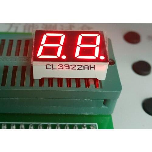 10pcs 7 segment Common Cathode /Anode 2 Bit digital Tube 0.39in. Red LED Display 7 segmentos LED Digital tube