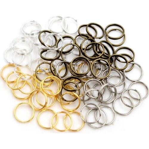 200pcs/lot 4 6 7 8 10 mm Open Jump Rings Double Loops Gold/Silver Plated Split Rings Connectors For Jewelry Making Supplies DiY