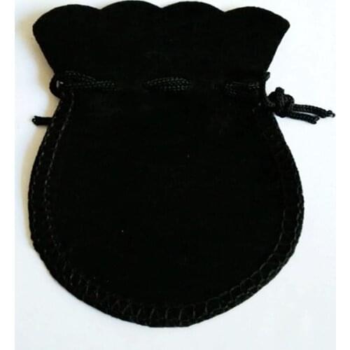 200piece lot Drawable Velvet Pouches 7x9cm 9x12cm Black Gift Bags for Jewelry Packaging Free Shipping VEP016