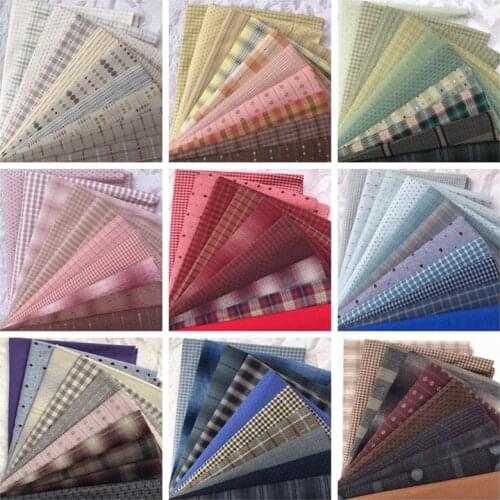 33*48cm Plaid Yarn-Dyed Cotton Patchwork Fabric For DIY Dolls Clothes Or Coin Purse Decoration Design Sewing Materials TJ4149
