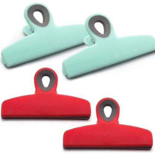 Chip Bag Clips for Food Large Heavy Duty Bag Chips Set for Kitchen Storage with Air Tight Seal Grip 4 PCS