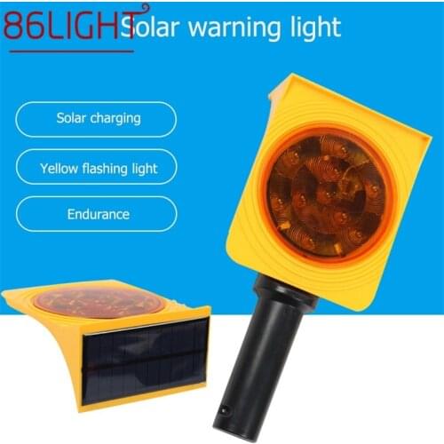 86LIGHT Solar Indicator Lights LED Waterproof IP68 Warning Safety Reflective Sign Handheld Light