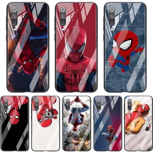 Tempered Glass Cover Marvel Spider-Man For Xiaomi Mi 11 11i 10T CC9E 9T Note 10 Ultra Pro Lite 5G Phone Case