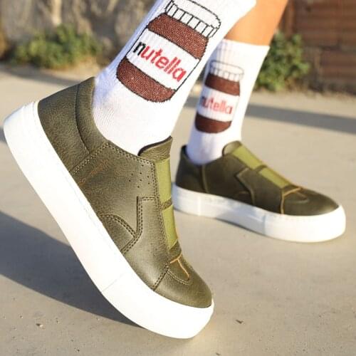 Chekich Womens & Mens Shoes Khaki Color Artificial Leather Elastic Band Closure Spring and Fall Seasons Casual Sport Unisex Lightweight Air Hot Sale 2021 Odorless Sneakers Comfortable Slip On Fashion CH033 Women V3