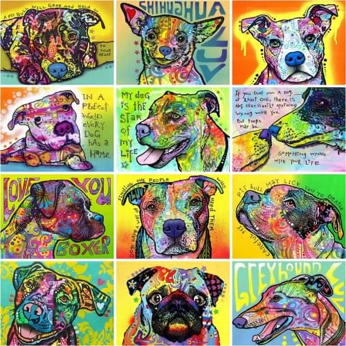 Evershine Diamond Embroidery Dog 5D DIY Diamond Painting Animal Cross Stitch Mosaic Colourful Picture Rhinestones Home Decor