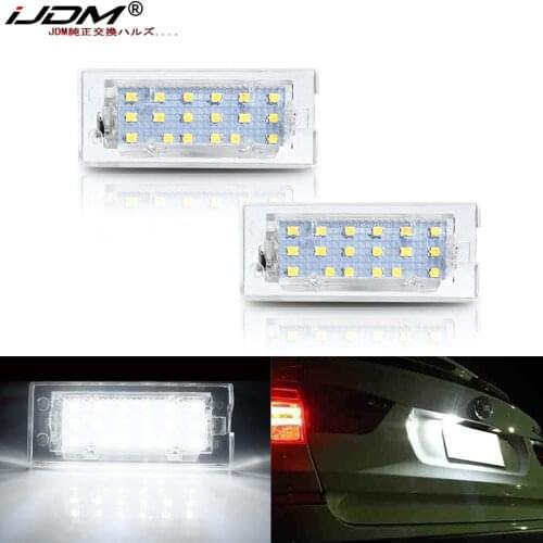 IJDM Xenon White OEM-Fit 3W Full LED For 2004-2009 BMW E83 X3 & For BMW 2001-2006 E53 X5 License Plate Light,Can-bus Error Free