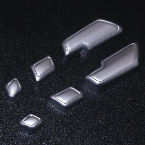 JEAZEA 6x Car Seat Adjust Button Switch Cover Decorative Sticker Trim Accessories Fit For Mercedes Benz C E G B Class W204 W212