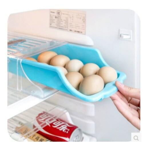 Egg Food Container Storage box Refrigerator drawer type egg box tilting easy to pick up space in the kitchen storage box
