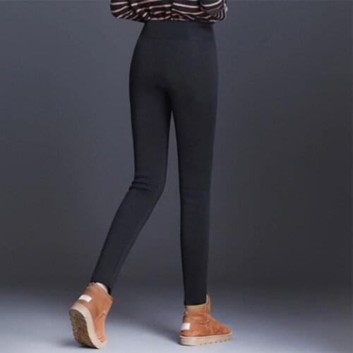 Women High Waist Warm Thicken Winter Trousers Stretch Skinny Pants Leggings Slimming Fitness Leggings Shapewear