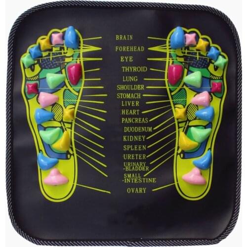 1PC Acupuncture Cobblestone Colorful Foot Reflexology Walk Stone Square Foot Massager Cushion For Relax Body