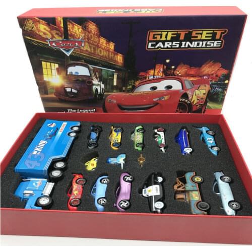 Disney Pixar3 metal 1:55 alloy car model toy gift box set Lightning McQueen and mater, sally, Raymond child boy gift