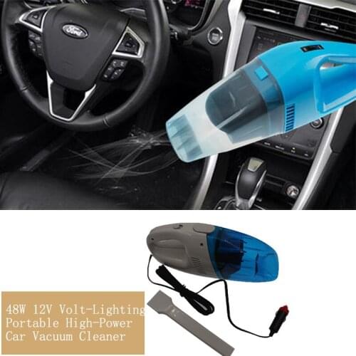 Powerful Volt-Lighting Portable High-Power Car Vacuum Cleaner 12V 48W Auto Car Mini Handheld Vacuums Cleaner For Home Office