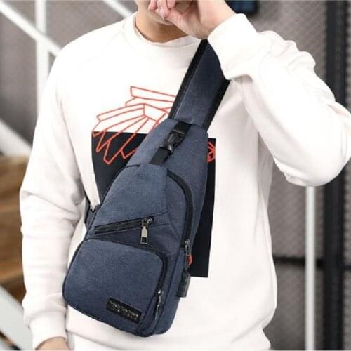 Men Canvas Military Travel Hiking Shoulder Messenger Sling Pack Chest Sport Bag