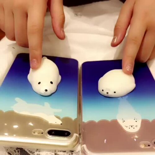 Cute Cartoon Squishy 3D Cats Soft Silicone Phone Case For iPhone 6 7 8 Plus 6Plus 7Plus