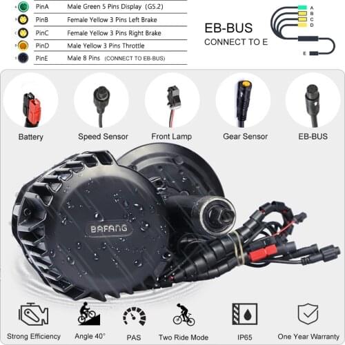 Bafang BBSHD BBS03 48/52V 1000W Mid Motor Ebike Conversion Kit with Large Capacity Lithium Battery and Charger DIY Motor Kits
