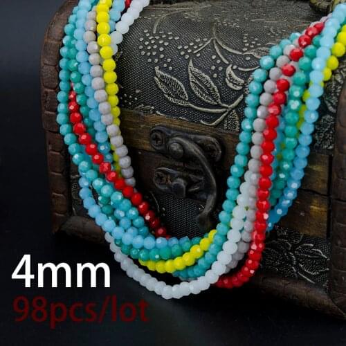 Football Faceted Austrian crystal beads 4mm 98pcs High quality Round sphere crystal Loose beads for DIY Garment Beads