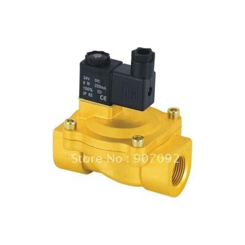 3/4'' Pilot Operated Solenoid Valve 2 Way Brass Valve 2V250-20 Air Oil Water