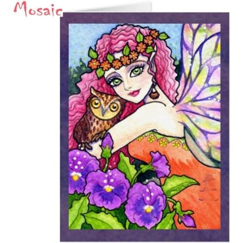 Princess fantasy fairy and owl new arrival DIY full drill square 5D diamond painting cross stitch kit mosaic round rhinestone