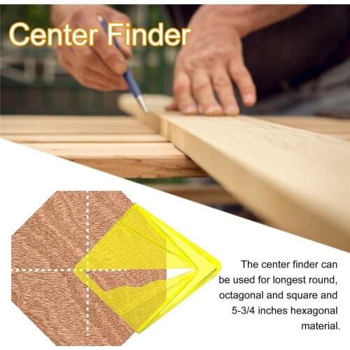 Transparent Center Finder Practical Layout Tool For Carpentry Carpenter Suitable For Square,Round, Octagonal,Hexagonal Materials