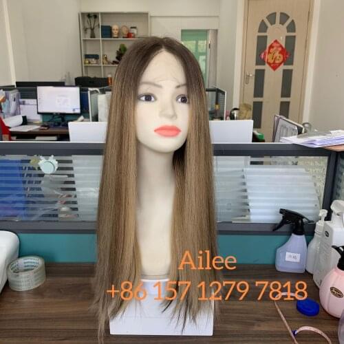 Transparent lace top wig European hair most flat and natural Best Sheitels free shipping jewish wig top lace swiss lace