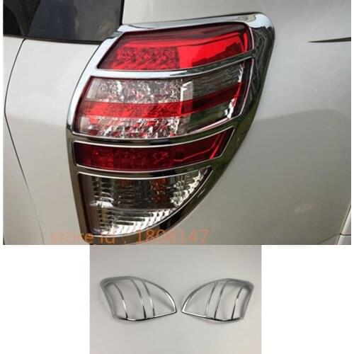 Car Body Rear Back Lamp Hood Molding Frame Stick ABS Chrome Cover Trim 2pcs For Toyota RAV4 2009 2010 2011 2012