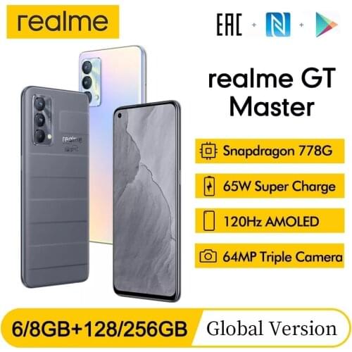 Realme GT Master Edition Smartphone Global Russia Version 6.43'' Super AMOLED Snapdragon 778 4300mAh 65W Superdart Charge 64MP