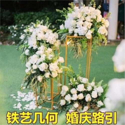 80cm tall metal flower stand Road Lead Wedding Centerpiece For Event Party Decoration