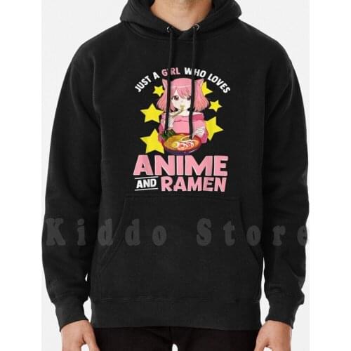 Just A Girl Who Loves Anime And Ramen Bowl Japanese Noodles hoodie long sleeve Anime Loves Loves Anime Just A