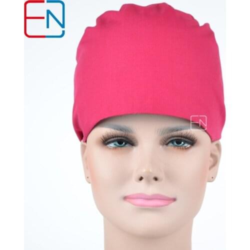 ZUNTSVIL scrub caps for long hair nurse caps and nurses caps 35% cotton 65% polyester wine red
