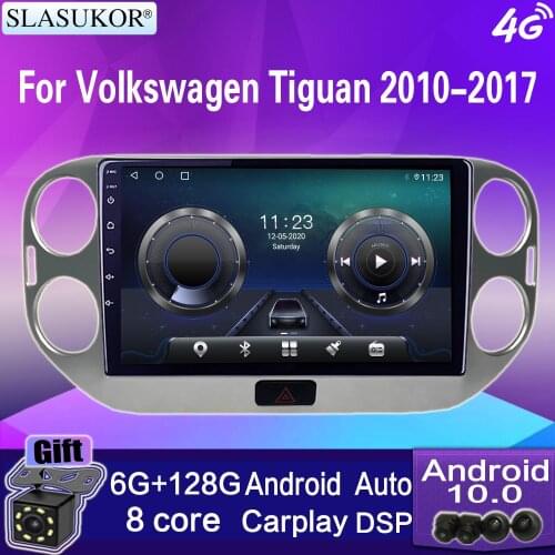 10” Android 10 For Volkswagen Tiguan 1 NF 2006-2016 Car Radio Stereo Receiver audio for cars android auto carplay Multimedia BT