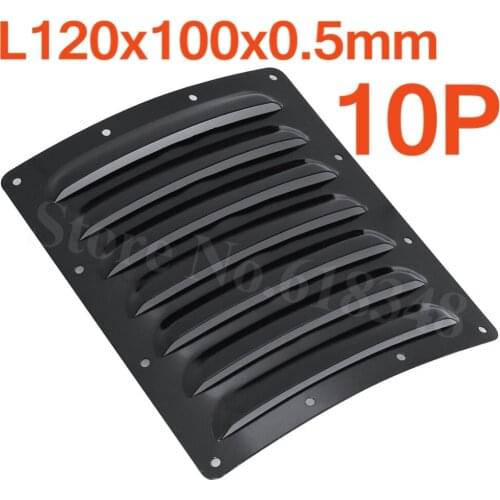 10pcs /Lot Large Coolig Fin Vent Radiating Heat Sink Thermal Slug L120x100x0.5mm RC Airplane Part Black /Sliver