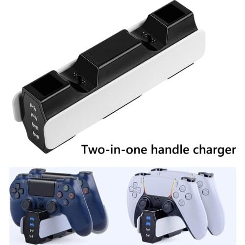 2 in 1 Game Controller Charger Dock Station Joypad Charging Stand Mount for PS4/PS5 Gamepad Charging Bracket