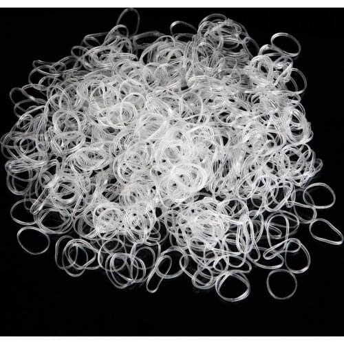 500pcs/pack 3mm Transparent Elastic Rubber Band Hair Band Tie Braids Hair Ring Ropes Bind Tool Hairstyle Holding Band
