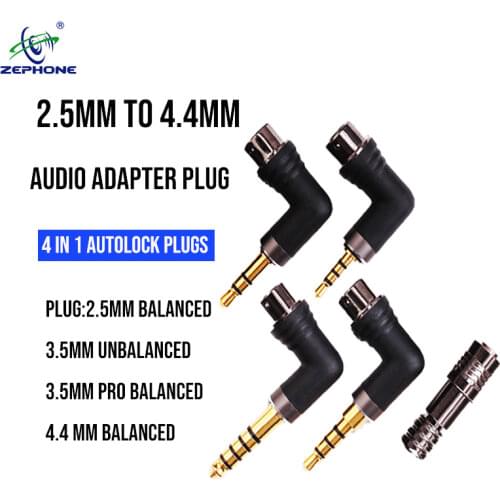 Zephone 4 in 1 autolock DIY adaptor plug 2.5/3.5/4.4 balanced,please buy it together with the upgrade cable,do not buy it alone