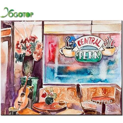 Friends TV Show diamond Painting Wall Art , Watercolor Central Perk Pictures Friends TV Show diamond embroidery mosaic YY2988