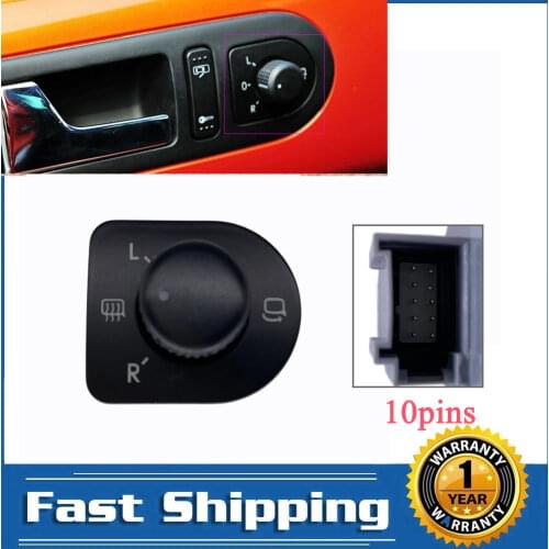 Electric Adjust Knob Side Mirror Control Switch For VW Beetle Jetta Golf Passat B5 Golf 4 High Quility 1J1959565E J1 959 565E