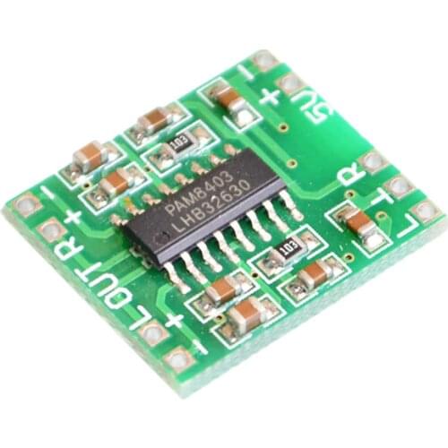 Glyduino PAM8403 Ultra-Miniature Digital Amplifier Board Green Super Micro D class 2 * 3W Amplifier Board 2.5 ~ 5.5V USB P