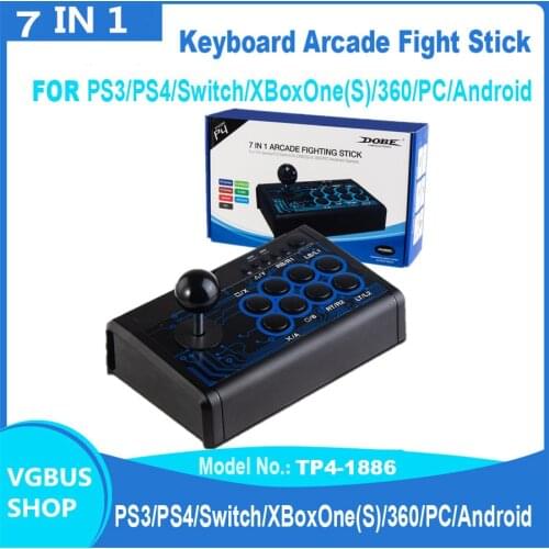 7 IN 1 Arcade Fight Stick USB Gaming Controller Joystick For PS4/ SWITCH / P3/PC/Android Phone/Android Tablet/XBoxOne(S)/360