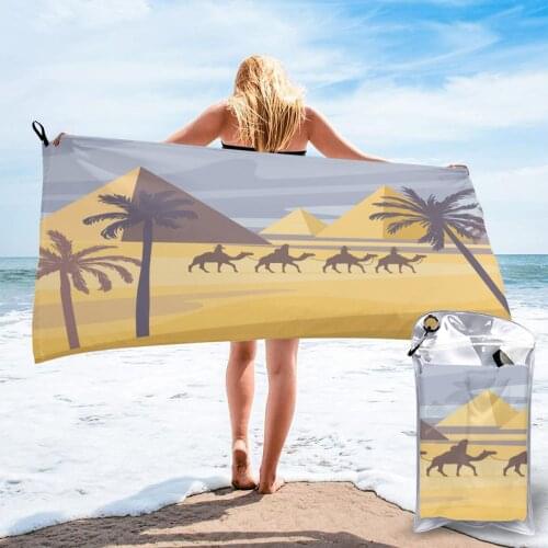 Wearable Bath Towel Egyptian Pyramids Landscape Soft and Absorbent Unique Towel for Hotel Home Bathroom Gifts Women Bathrob