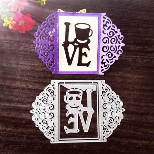 Love lace greeting card Metal Cutting Dies for DIY Scrapbooking Album Paper Cards Decorative Crafts Embossing Die Cuts