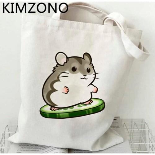 Hamster shopping bag shopping shopper cotton tote canvas bolsa bag cloth sacola bolsas ecologicas ecobag cabas