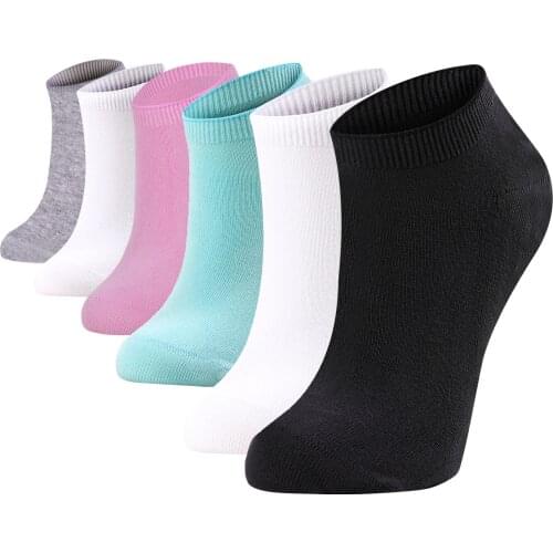 6 Pairs/Set Bamboo Women Short Socks Booties Socks 1 mixed pack Women Street Fashions Women Street Fashions Solid Color