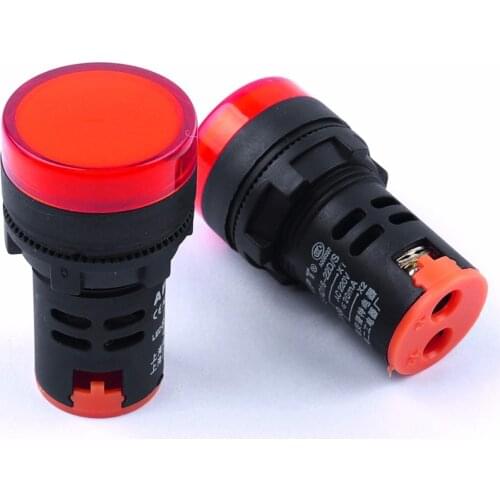 New Arrival 1pcs AC 220V 22mm Panel Mount LED Power Indicator Pilot Signal Light Lamp useful and Hot Sale