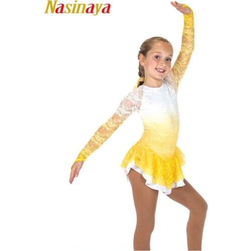 Nasinaya Figure Skating Dress Customized Competition Ice Skating Skirt for Girl Women Kids Patinaje Gymnastics Performance 262