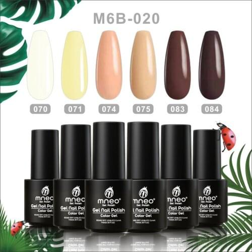 Nude Semi Permanent Varnish Gel Nail Polish 6 Colors Manicure Uv Led Esmaltes Art Decorations Negel Gel Product Supplies Lacquer