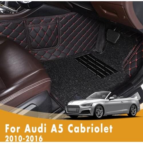 RHD Luxury Double Layer Wire Loop Carpets Car Floor Mats For Audi A5 Cabriolet 2016 2015 2014 2013 2012 2011 2010 Anti-Dirty