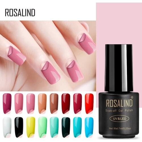 ROSALIND Mixed Varnish Gel Peeling Enamel Semi-Permanent Nail Polish Art Decoration Manicure Cheese Glue Multicolor Optional